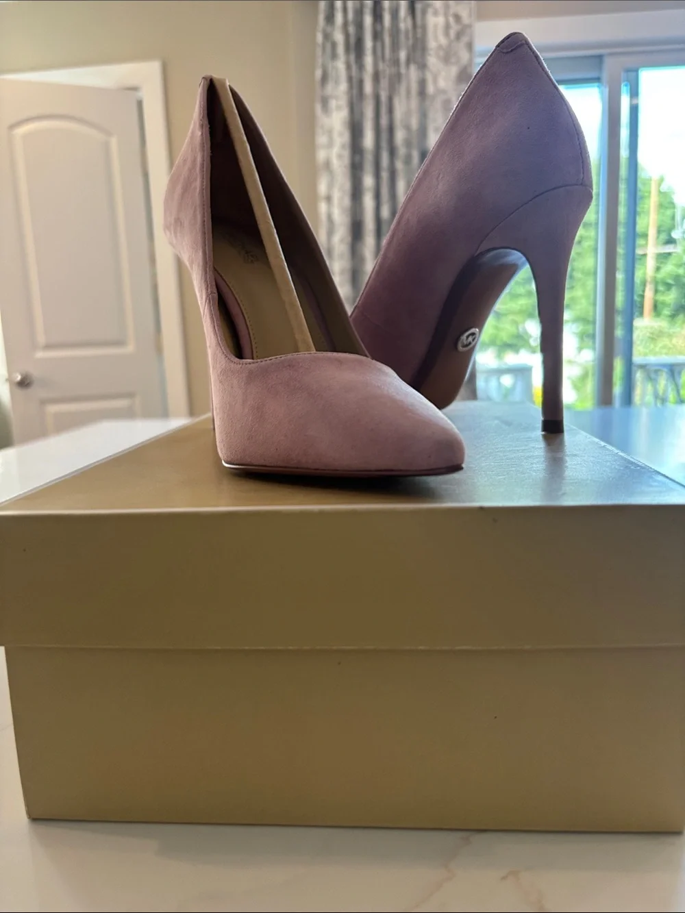 Michael Kors Pink Suede Pointed Toe Stiletto Heels